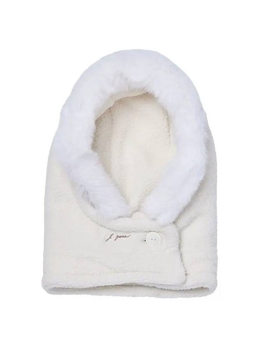 Golf Wear Fur Fleece Balaclava Ivory - J JANE - BALAAN 2