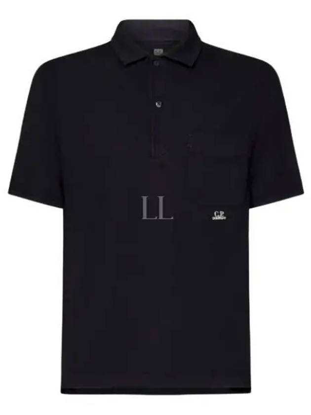 Pocket Polo Shirt Black - CP COMPANY - BALAAN 2