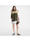 leather accent sleeveless puffer jacket 1ABR7X - LOUIS VUITTON - BALAAN 1