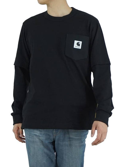 Logo Long Sleeve T-Shirt Black - SACAI - BALAAN 2