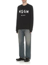 Milano Logo Print Sweatshirt Black - MSGM - BALAAN 3