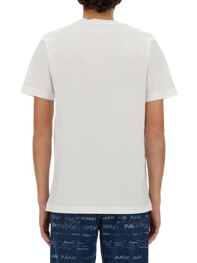 Logo Cotton Short Sleeve T-Shirt White - MARNI - BALAAN 4