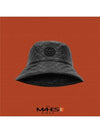 Bucket Hat Black Black Label Leather Quilted Padded Bucket Hat EC00747 - MAHES - BALAAN 1