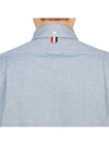 Men's Diagonal Solid Flannel Long Sleeve Shirt Light Blue - THOM BROWNE - BALAAN 10