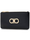 Ferragamo Women's Gancini Card Holder 22 0629 NERO CALF 0770767 - SALVATORE FERRAGAMO - BALAAN 2