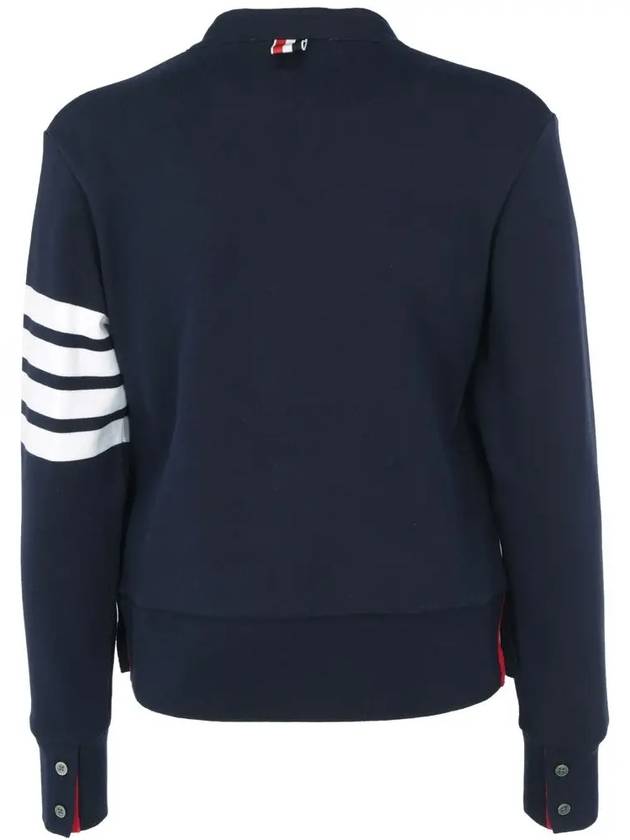 4-Bar Loopback Jersey Cardigan Navy - THOM BROWNE - BALAAN 4