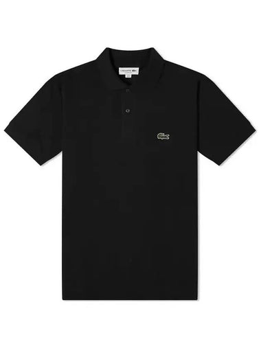 Men's Logo Classic Fit Cotton Short Sleeve Polo Shirt Black - LACOSTE - BALAAN 1