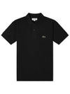 Men's Logo Classic Fit Cotton Short Sleeve Polo Shirt Black - LACOSTE - BALAAN 1