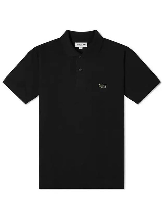 Men's Logo Classic Fit Cotton Short Sleeve Polo Shirt Black - LACOSTE - BALAAN 1