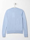 Double Fox Head Patch Round Neck Cardigan Pale Blue - MAISON KITSUNE - BALAAN 8