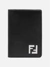 FF Square Leather Card Wallet Black - FENDI - BALAAN 3