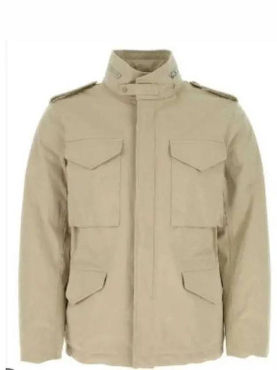 Aviator Flap Pocket Zip-Up Jacket Beige - TEN C - BALAAN 2