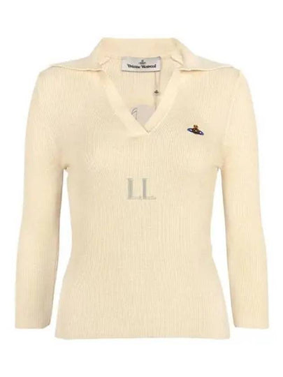 ORB Polo Cashmere Knit Top Ivory - VIVIENNE WESTWOOD - BALAAN 2