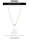 Mini Pop H Pendant Necklace Gold Blanc White - HERMES - BALAAN 3