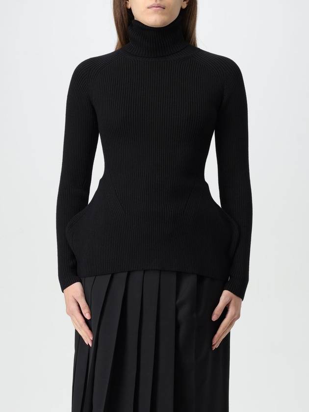 Ribbed knit turtleneck black - JUNYA WATANABE - BALAAN 2