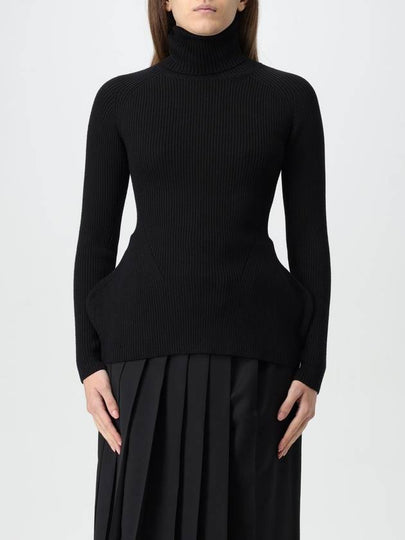 Ribbed knit turtleneck black - JUNYA WATANABE - BALAAN 2