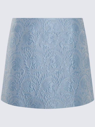 Dolce & Gabbana Light Blue Cotton Skirt - DOLCE&GABBANA - BALAAN 1