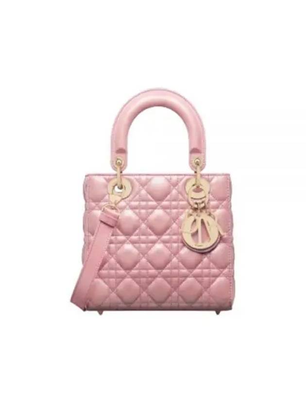 Lady Cannage Lambskin Small Tote Bag Melocotton Pink - DIOR - BALAAN 2