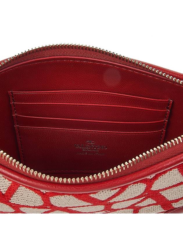 Toile Iconographe Fabric Clutch Bag Red - VALENTINO - BALAAN 10