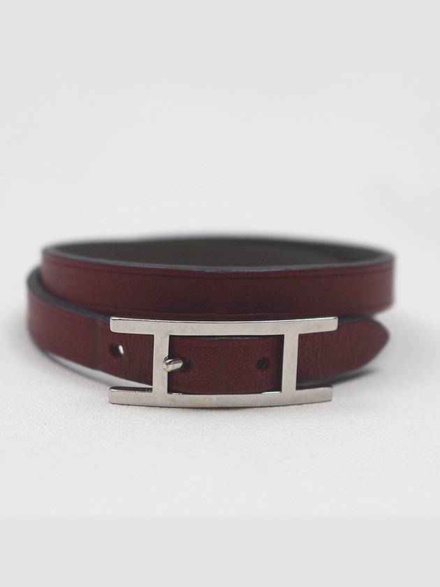 BHAPI Double Tour Reversible Leather Bracelet H064686CKBIT5 - HERMES - BALAAN 1