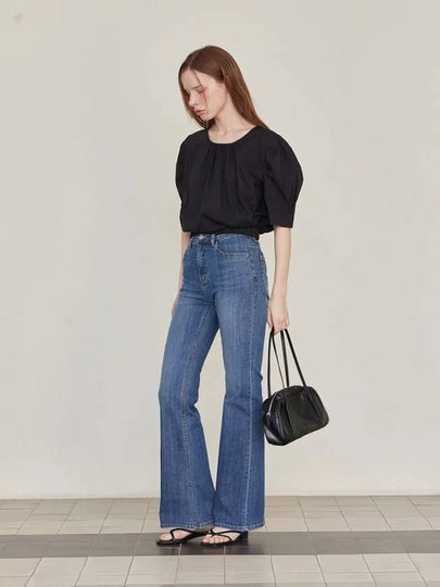 Spandex Bootcut Straight Jeans Deep Blue - LESEIZIEME - BALAAN 2