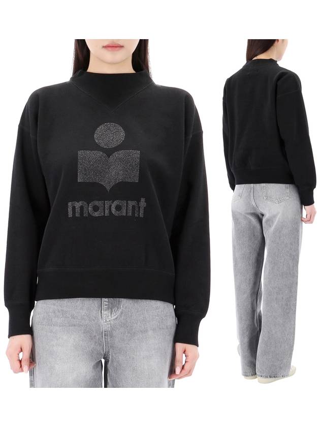 Moby Logo Print Sweatshirt Black - ISABEL MARANT - BALAAN 2