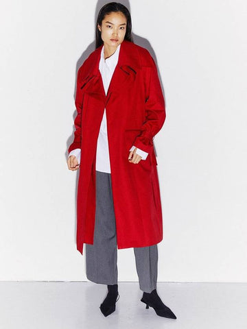 Cotton Twill Trench Coat Red - KIMDOH - BALAAN 1