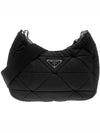 Triangle Logo Re-nylon Paddde Hobo Cross Bag Black - PRADA - BALAAN 3