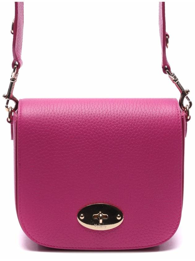 Small Darley Satchel Logo Calfskin Cross Bag Pink - MULBERRY - BALAAN 3