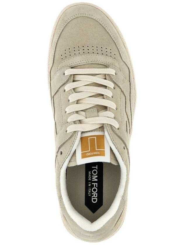 Jake Suede Low Top Sneakers Grey - TOM FORD - BALAAN 5