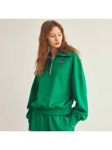 Half Zipper Sweatshirts Green - THE GREEN LAB - BALAAN 1