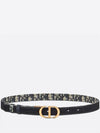 30 Montaigne Gold Hardware Jacquard Reversible Leather Belt Black Blue - DIOR - BALAAN 4