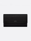 Grained Calfskin CD Icon Signature Long Wallet Black - DIOR - BALAAN 2