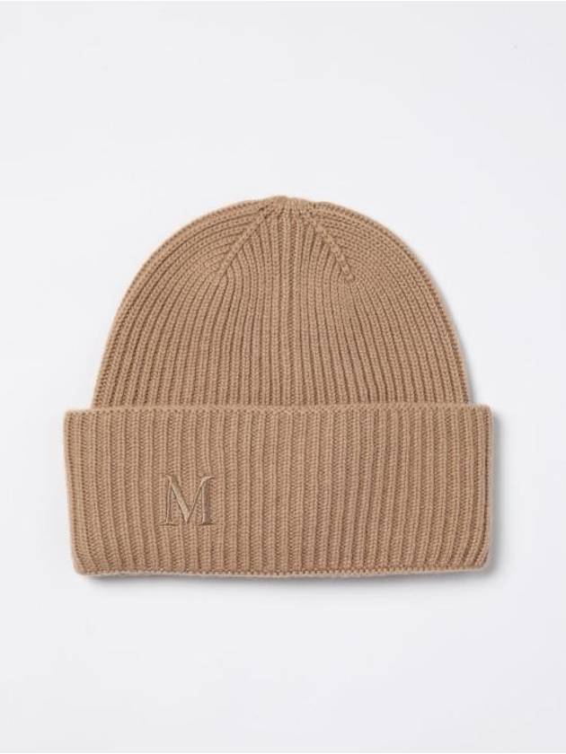 Retina Logo Embroidered Beanie Camel - MAX MARA - BALAAN 1