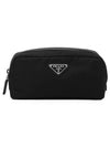 Re-Nylon Travel Pouch Clutch Bag Black - PRADA - BALAAN 3