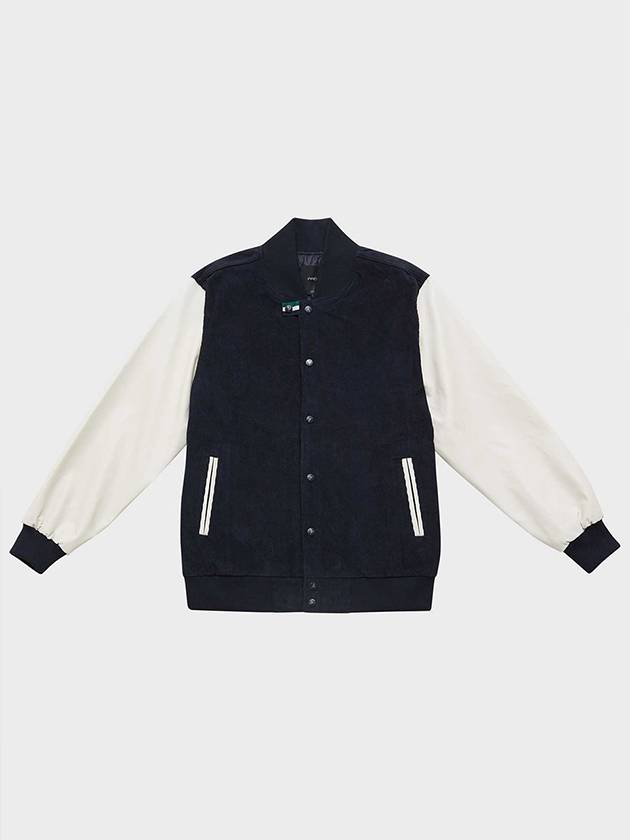 Corduroy Varsity Jacket Navy - FFEFF STUDIO - BALAAN 1