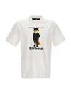 Logo Print Short Sleeve T-Shirt White - BARBOUR - BALAAN 1