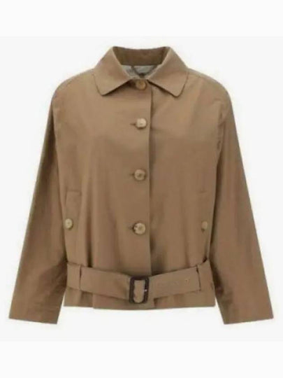 CTrench Side Button Pocket Cotton Trench Coat Light Brown - MAX MARA - BALAAN 2