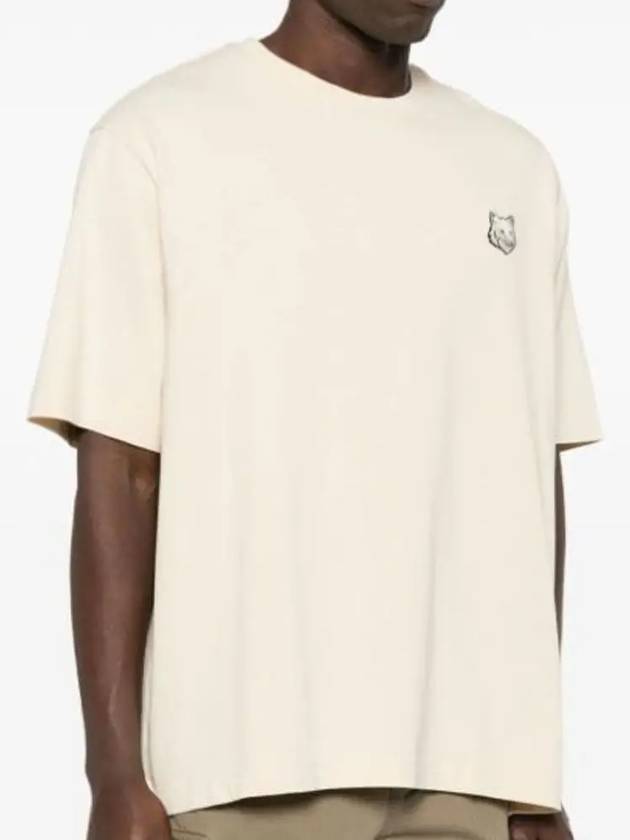 Bold Fox Head Patch Oversized Short Sleeve T-Shirt Beige - MAISON KITSUNE - BALAAN 4