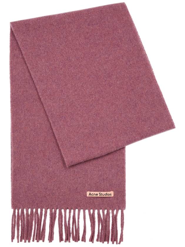 Wool Fringe Muffler Red - ACNE STUDIOS - BALAAN 3