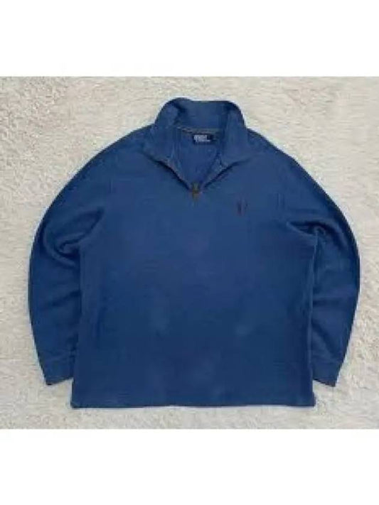 Cotton quarter zipper sweater blue 1236880 - POLO RALPH LAUREN - BALAAN 1