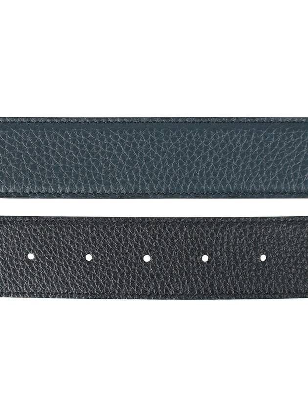 Reversible Adjustable Gancini Belt Black - SALVATORE FERRAGAMO - 5