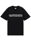 Graphic Logo Print Cotton Jersey Short Sleeve T-Shirt Black - CP COMPANY - BALAAN 2