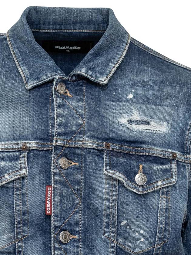 Stretch Dan Denim Jacket Blue - DSQUARED2 - BALAAN 5