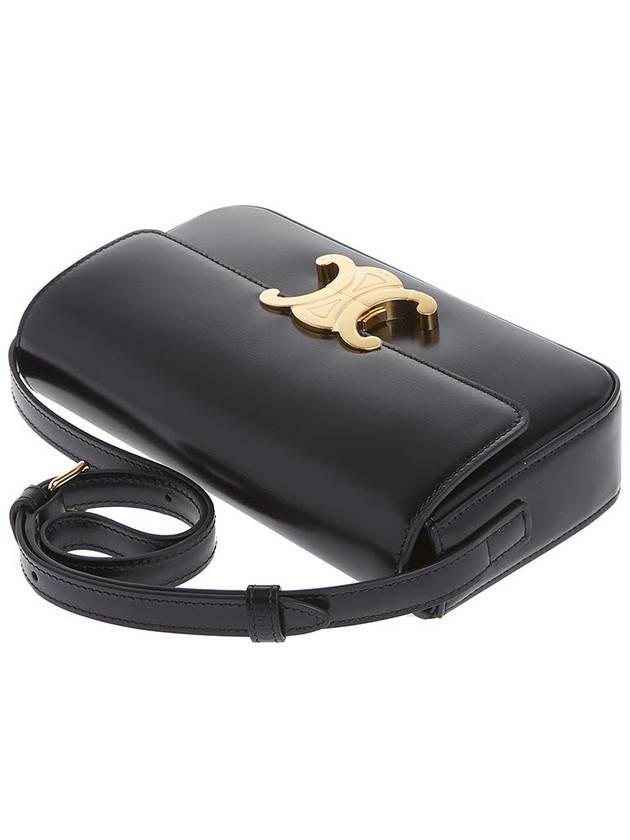 Claude Shiny Calfskin Shoulder Bag Black - CELINE - BALAAN 5