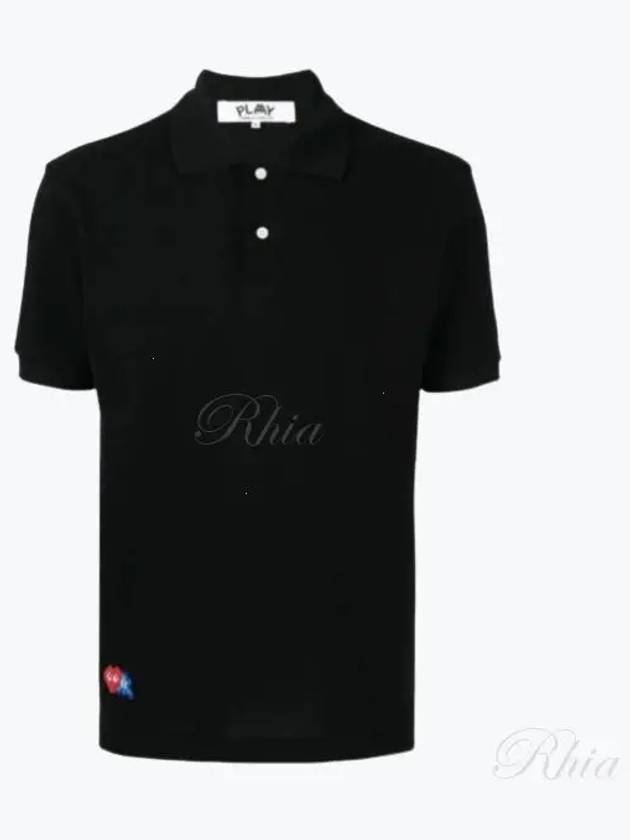 Men s Invader Sleeve Pique Shirt Top P1T336 BLACK 92726 - COMME DES GARCONS - BALAAN 1