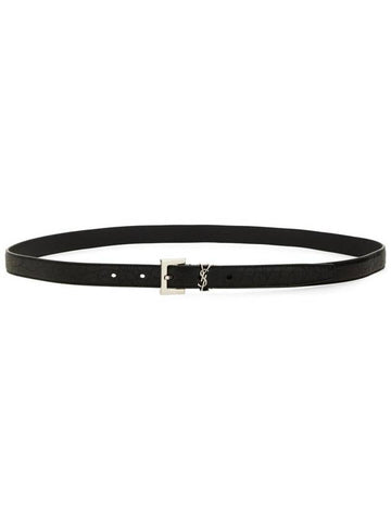 Saint Laurent Cassandre Belt Thin - SAINT LAURENT - BALAAN 1