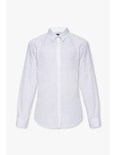 Men's Cotton Long Sleeve Shirt White - FENDI - BALAAN 2