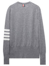 Diagonal Classic Cashmere Knit Top Light Grey - THOM BROWNE - BALAAN 3