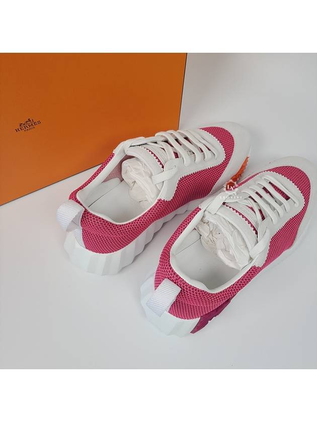 Bouncing Mesh Low Top Sneakers Rose Vinicunca - HERMES - BALAAN 4